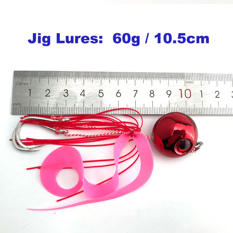 挑#69 Slow Pitch Jigs bait head skirt lure 60g 80g 100g 120g 150g 200g