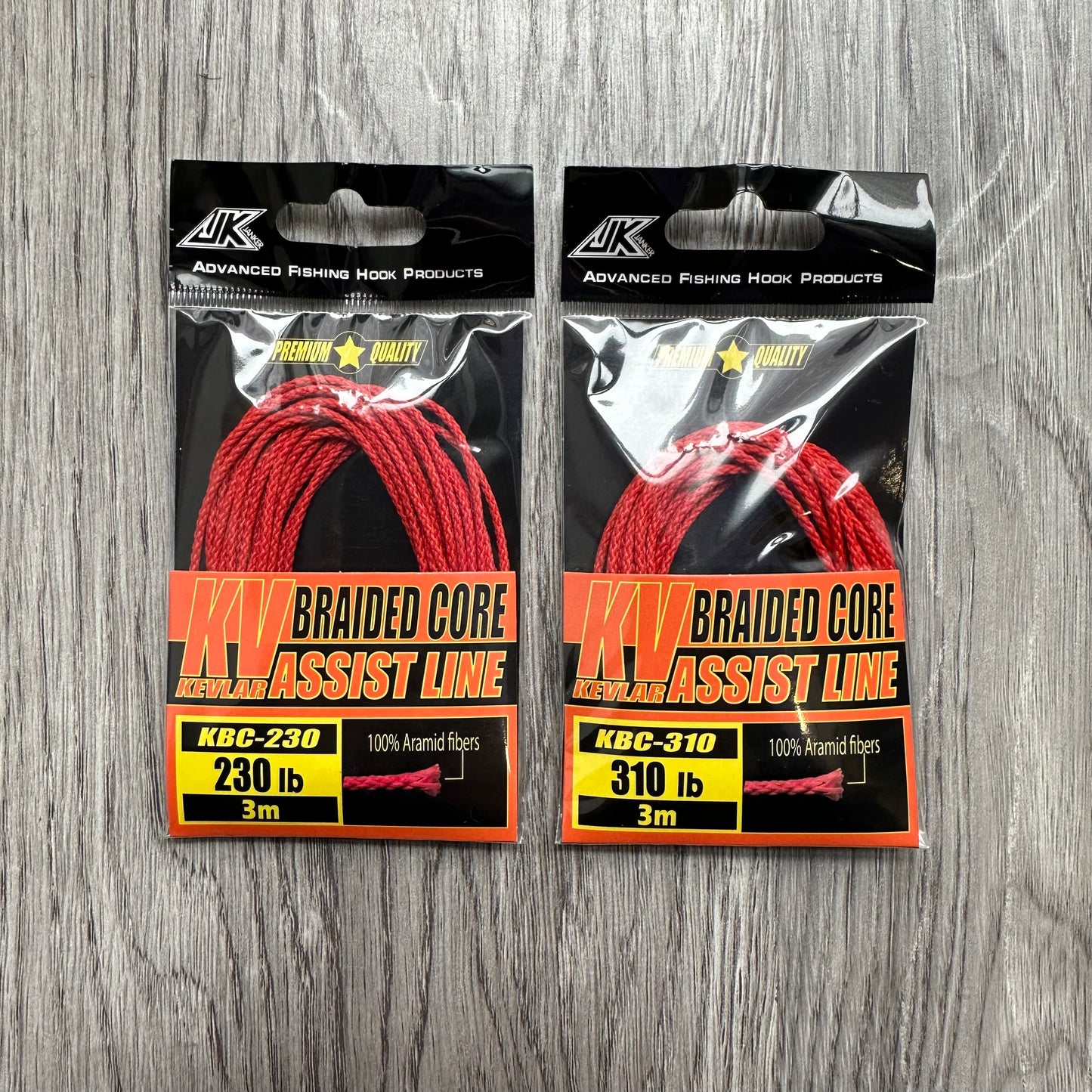 Assist hook PE binding wire 100lbs 150lbs 190lbs 230lbs 310lbs Kevlar braided core red