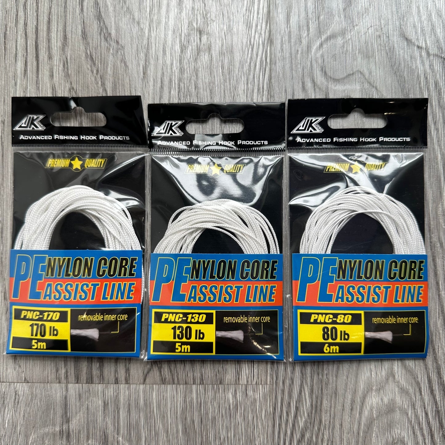 White PE braided wire slow shake assist hook tie wire 60lbs 80lbs 130lbs 170lbs