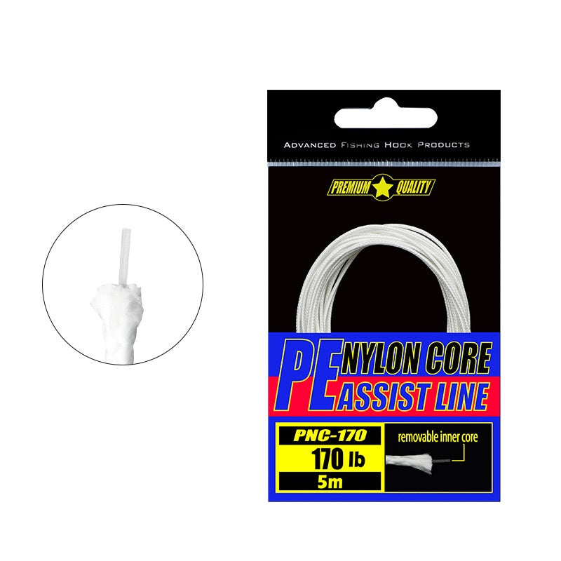 White PE braided wire slow shake assist hook tie wire 60lbs 80lbs 130lbs 170lbs