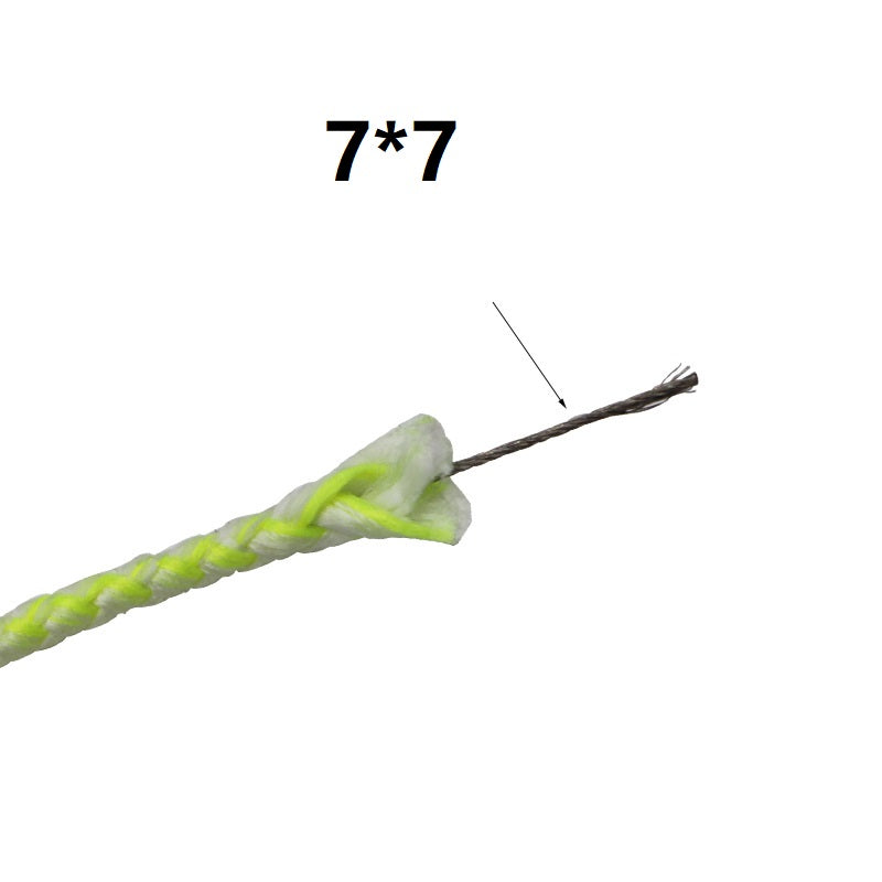 健#Luminous built-in steel wire assist hook weaving binding wire 7*7mm