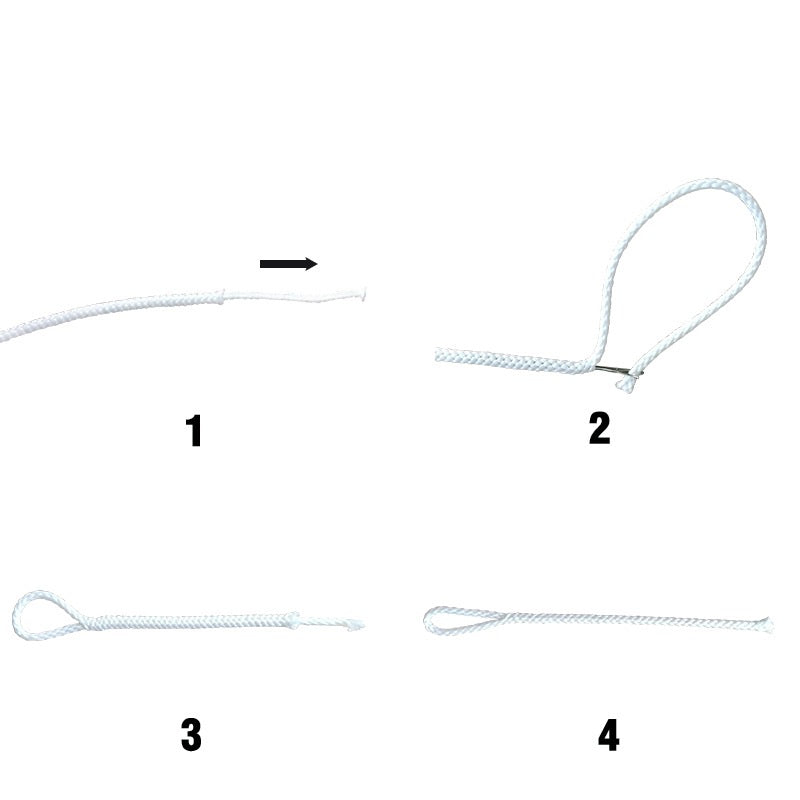 White Hollow Assist Hook Ties 60lbs 100lbs 200lbs 250lbs 300lbs 400lbs