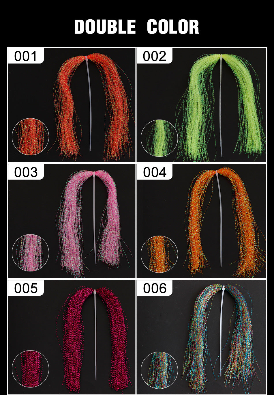 12 color assist hook for tying silk thread, luminous color, UV color