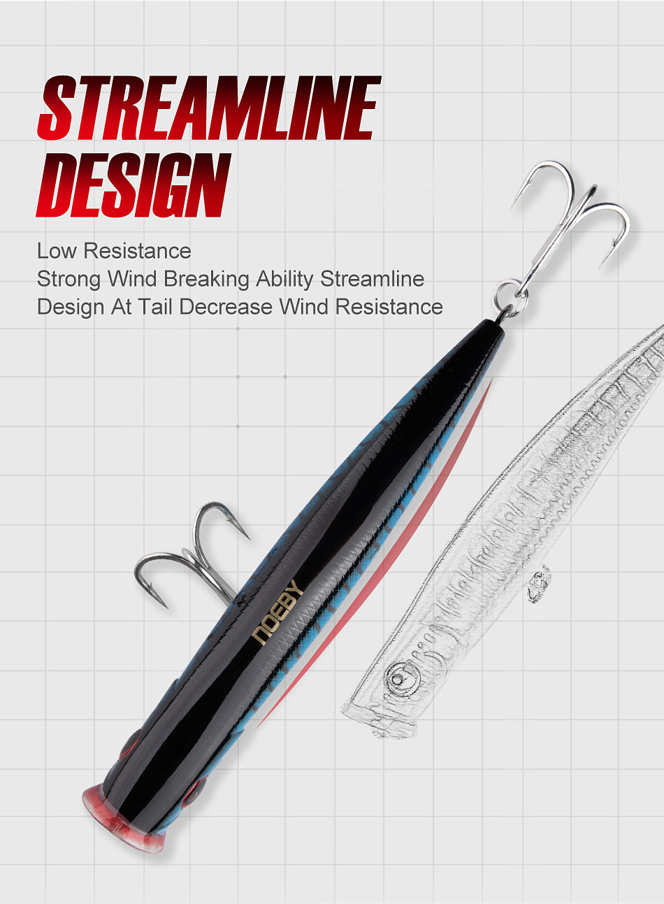 Saltwater plastic popper bait #2-155mm/52g