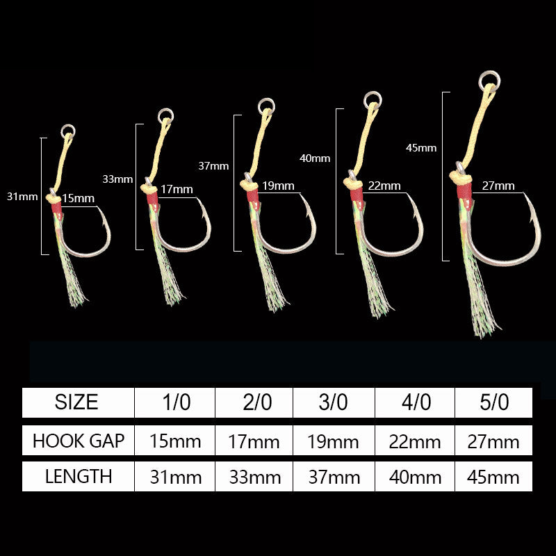 Assist hook 11-#1/0 #2/0 #3/0 #4/0 #5/0