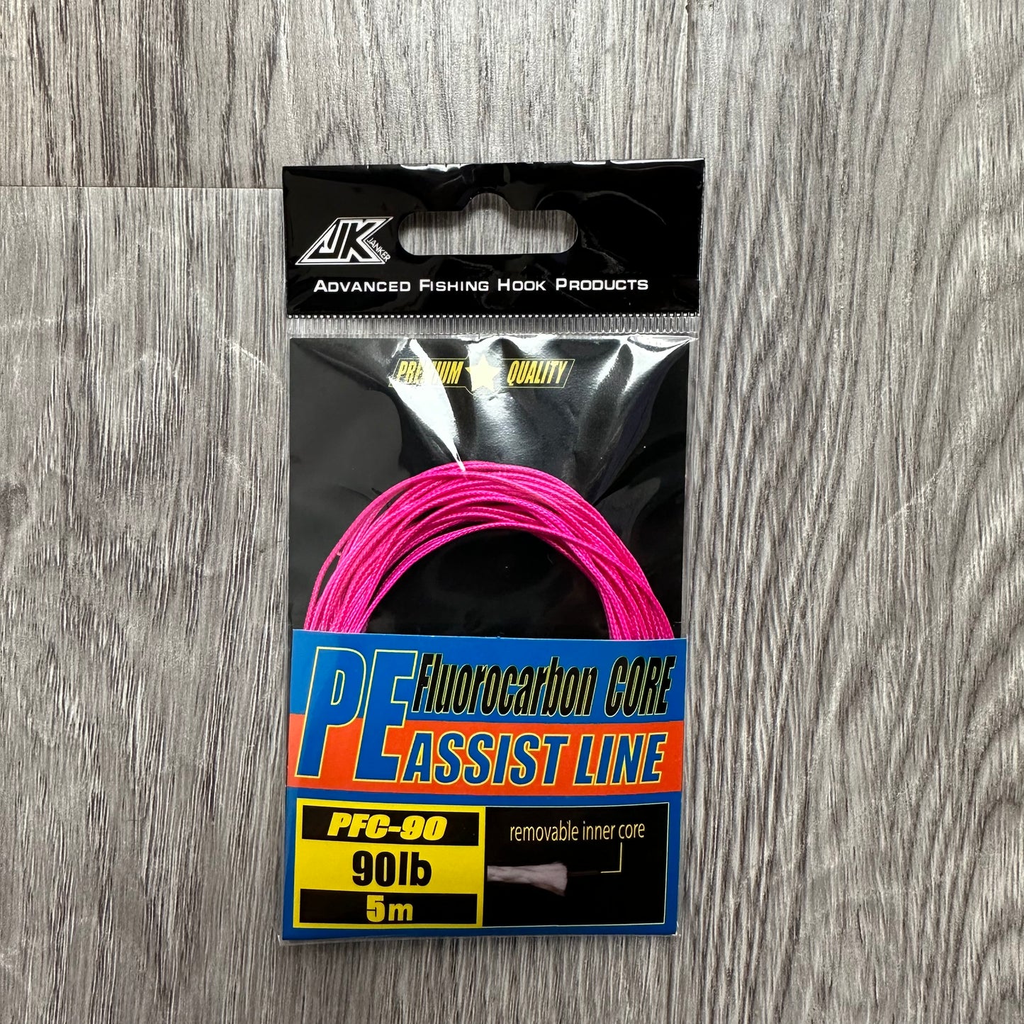 Assist Hook PE Binding Cord 45lbs 66lbs 90lbs Pound Fluorocarbon Braided Core Pink