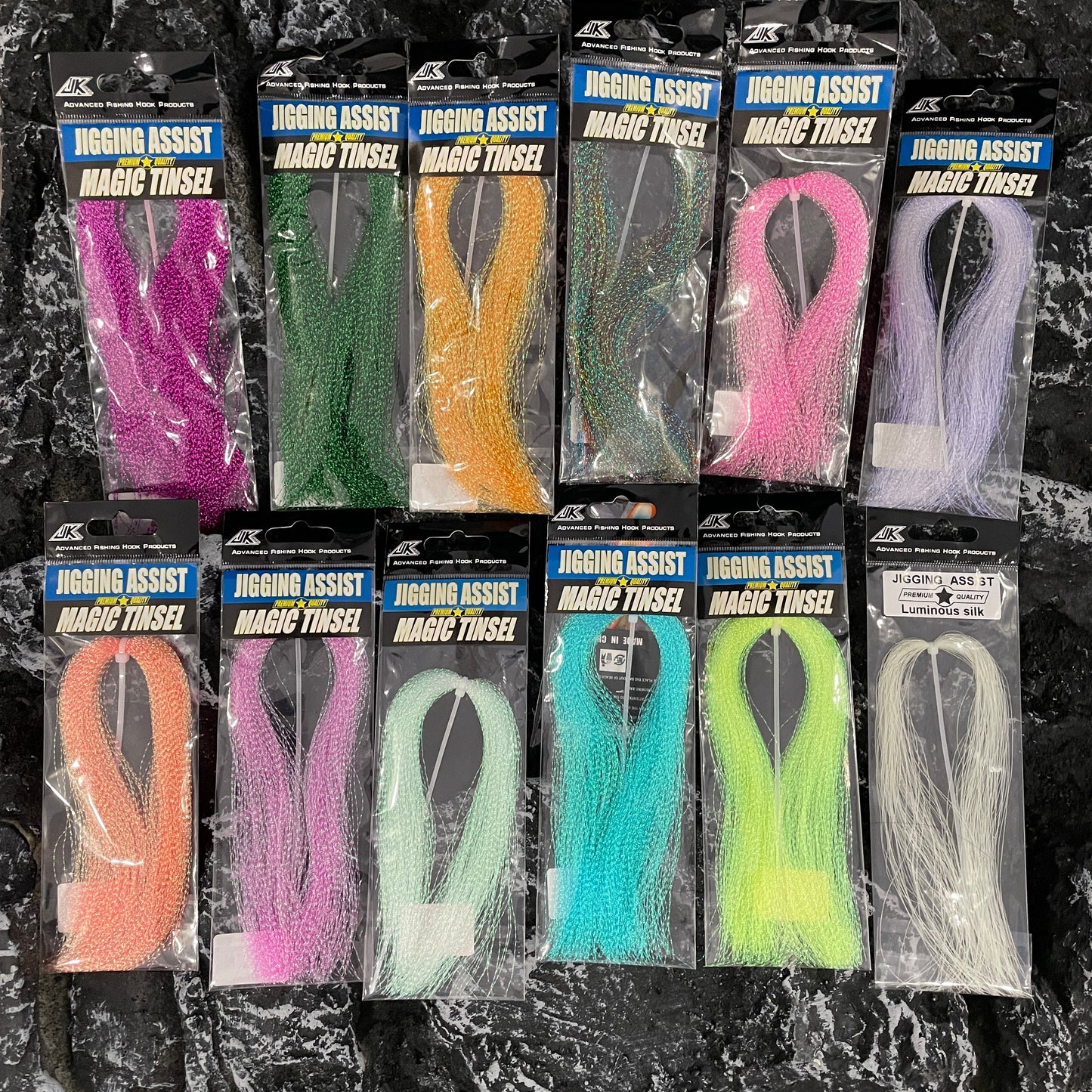 12 color assist hook for tying silk thread, luminous color, UV color