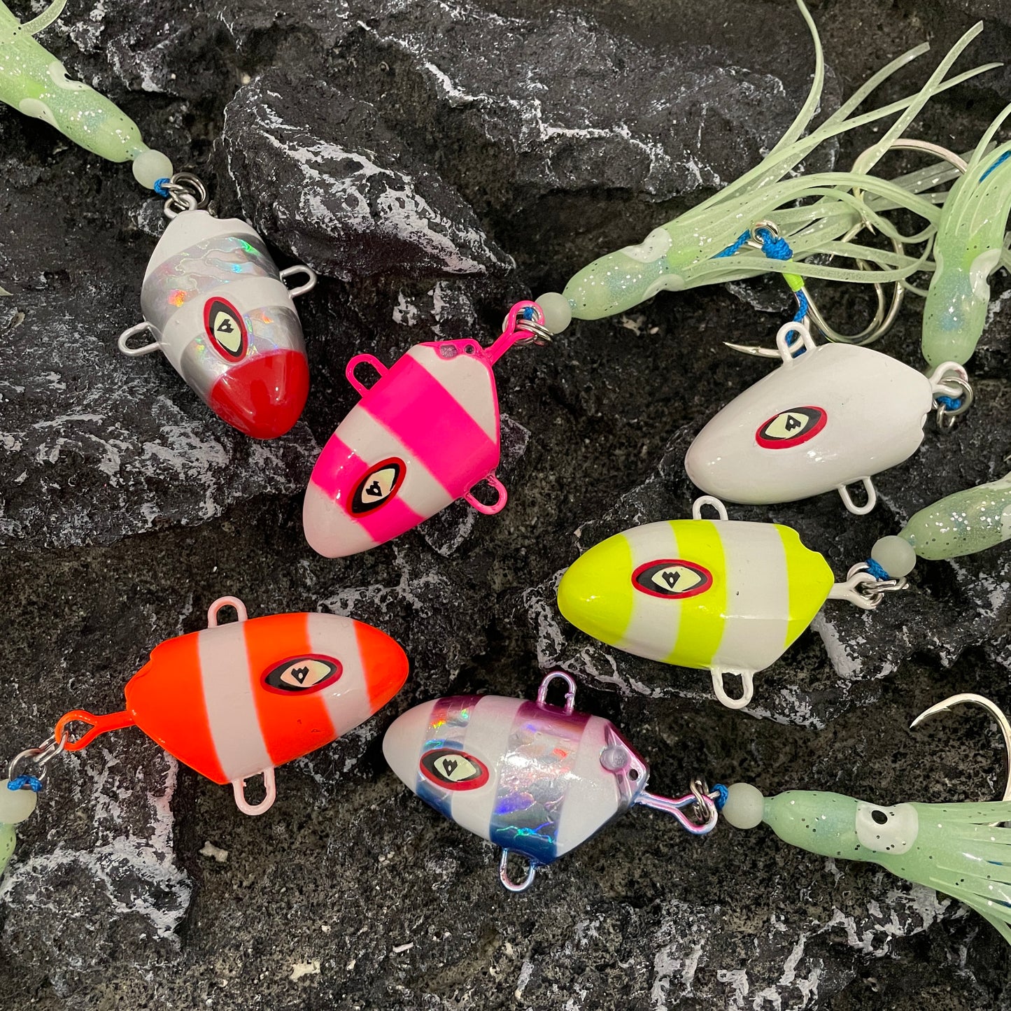 挑#68 Slow Pitch Jigs bait head skirt lure 100g 150g 200g 250g 300g