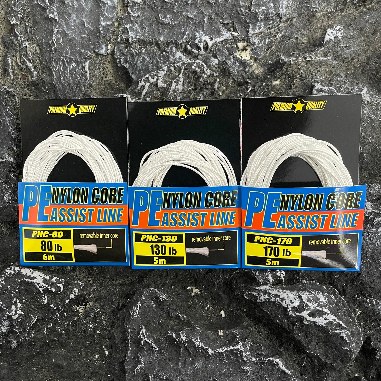 White PE braided wire slow shake assist hook tie wire 60lbs 80lbs 130lbs 170lbs