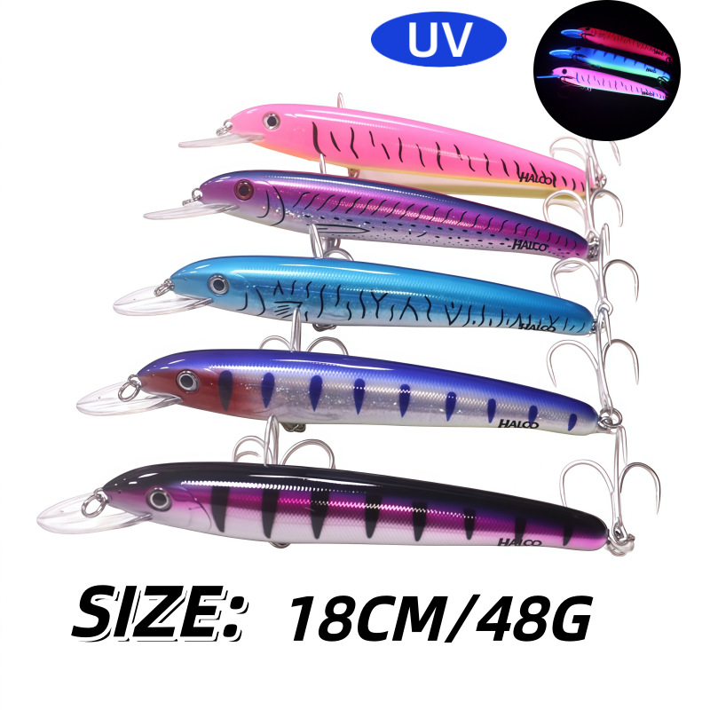 New Saltwater Pencil Bait/Stickbait/Minnow/Topwater/Popper Lure 18cm/48g