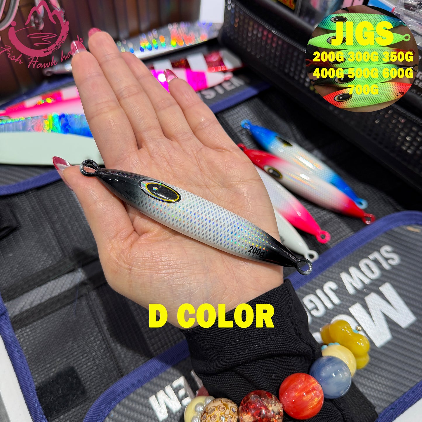 Slow Pitch Jigging Metal Jigs Saltwater Lure 200g 300g 350g 400g 500g 600g 6 Colors – Deep Sea Offshore Jigs for Tuna, Snapper & Grouper jigs lure