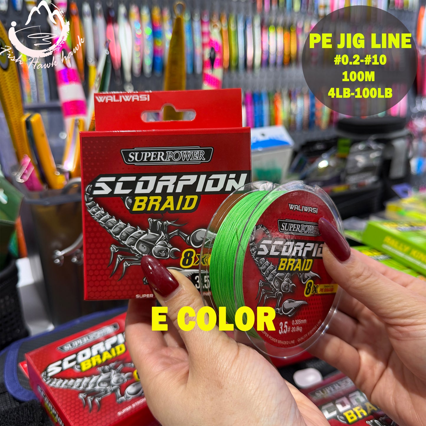 PE Fishing Line for Jigging Lure – Braided Line for Slow Pitch Jigging  #0.2-#10 100m  4lb-100lb Saltwater Offshore Fishing jigs lure