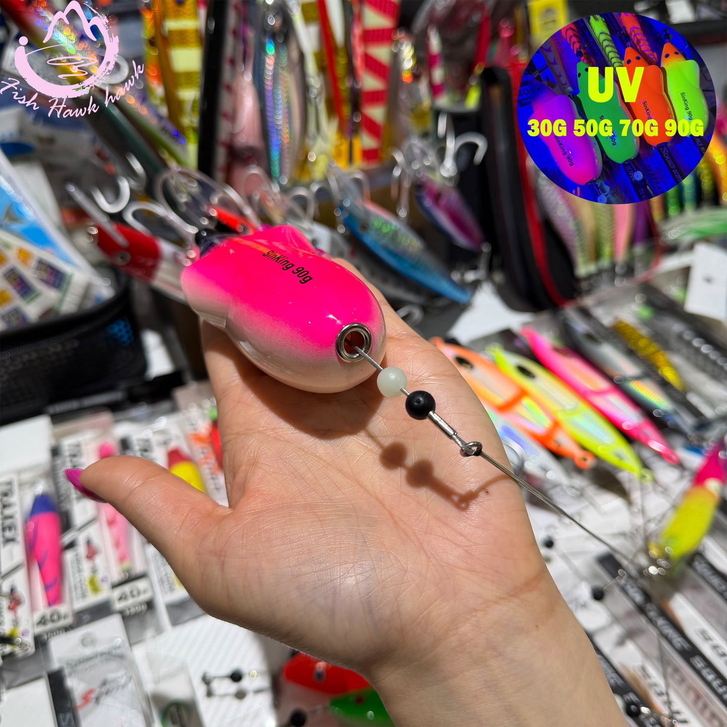 New 30g 50g 70g 90g Premium Big Game Trolling Lure Saltwater Metal Head/Skirted Offshore Kit for Tuna Marlin Mahi Wahoo jigs