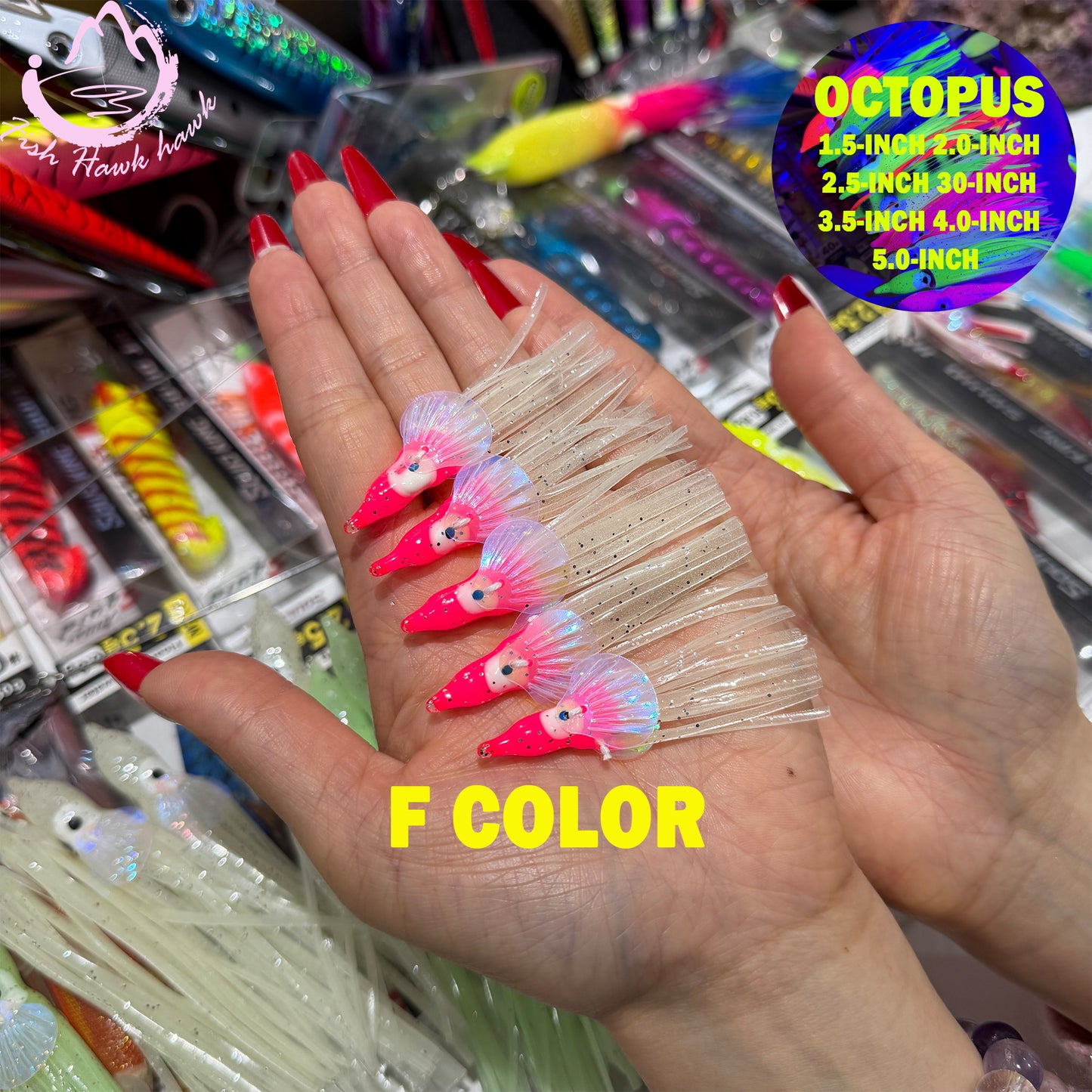 New Luminous Soft Octopus Lure UV Glow Squid Skirt Bait Glow in the Dark Octopus Soft Jig for Saltwater Tuna Mahi Snapper soft bait