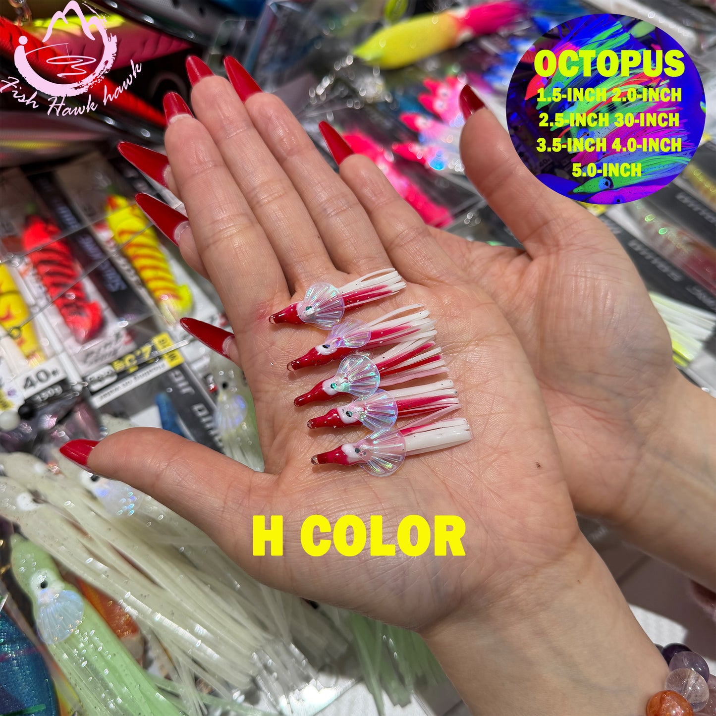 New Luminous Soft Octopus Lure UV Glow Squid Skirt Bait Glow in the Dark Octopus Soft Jig for Saltwater Tuna Mahi Snapper soft bait