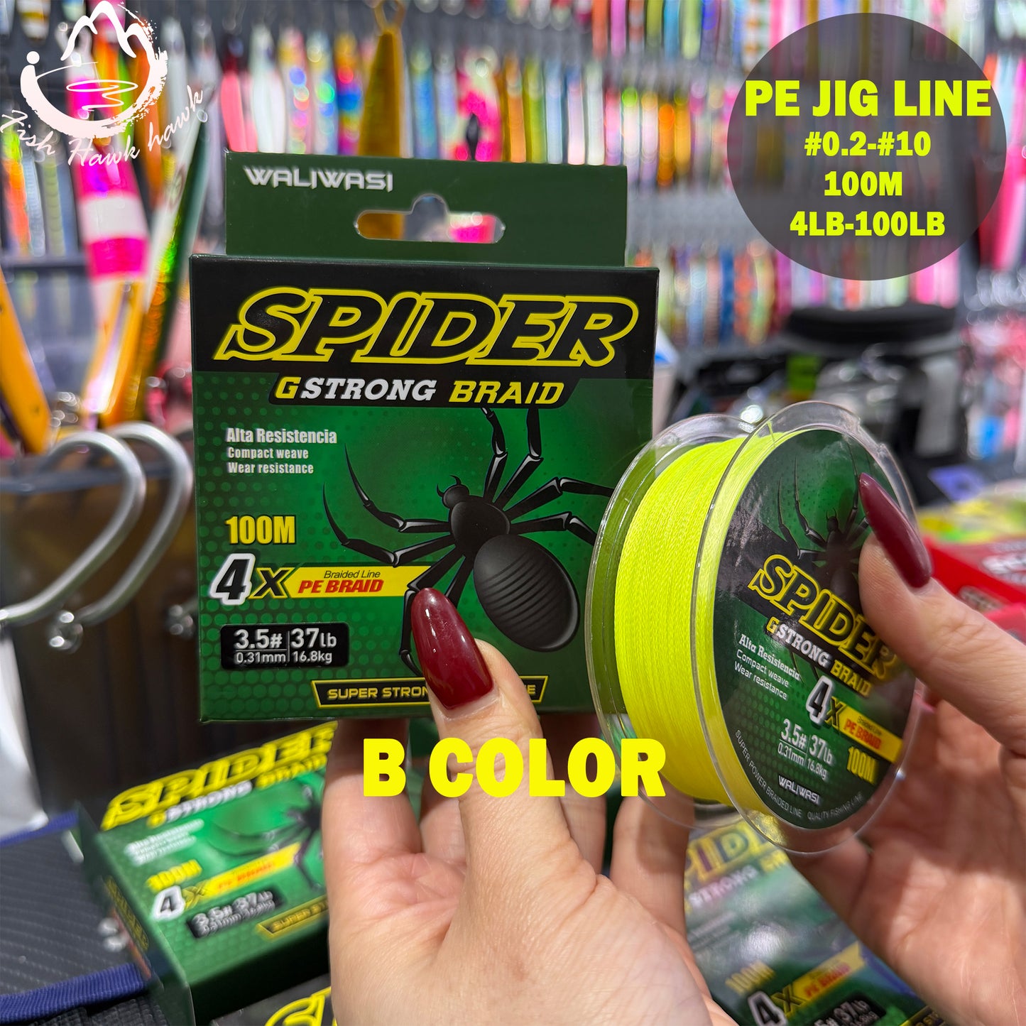 PE Fishing Line for Jigging Lure – Braided Line for Slow Pitch Jigging  #0.2-#10 100m  4lb-100lb Saltwater Offshore Fishing jigs lure