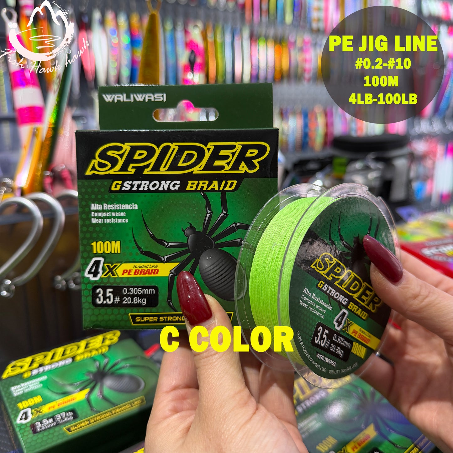 PE Fishing Line for Jigging Lure – Braided Line for Slow Pitch Jigging  #0.2-#10 100m  4lb-100lb Saltwater Offshore Fishing jigs lure