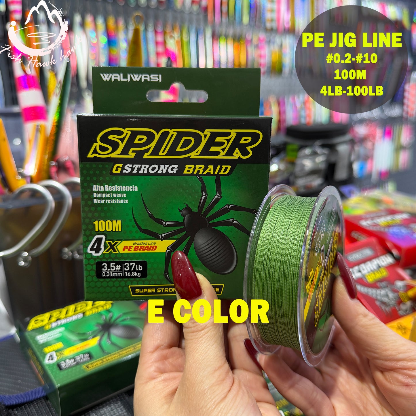 PE Fishing Line for Jigging Lure – Braided Line for Slow Pitch Jigging  #0.2-#10 100m  4lb-100lb Saltwater Offshore Fishing jigs lure