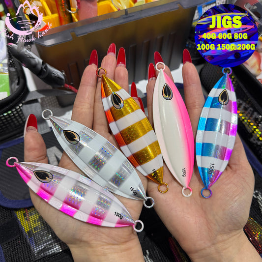 40g-200g low Pitch Jigging Metal Jigs Saltwater Lure – High Action Deep Sea Jig for Snapper, Grouper, Tuna & Amberjack jigs lure