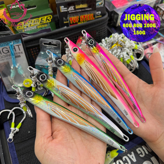 #26 Glow Slow Pitch Metal Jigging Jigs Lure 60g 80g 120g 150g