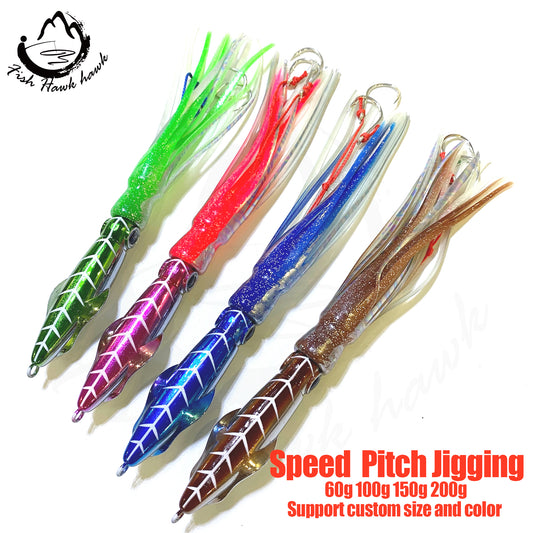 拓~海122# Slow Pitch Jigs Bait 60g 100g 150g 200g