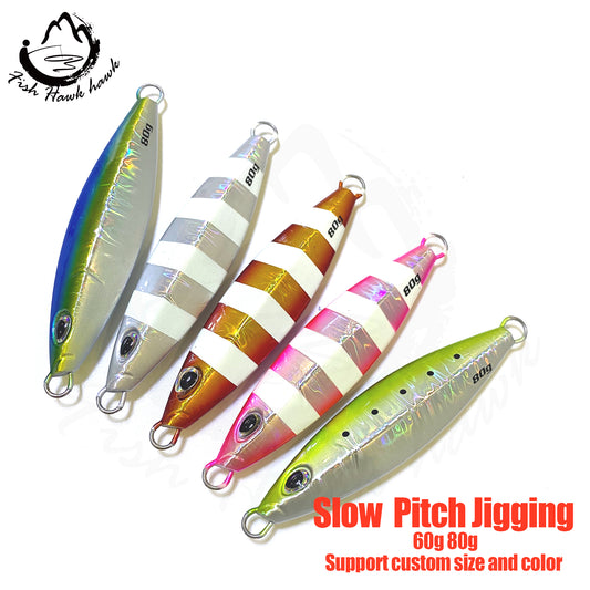 骏#124 Slow Pitch Jigs Bait 60g 80g