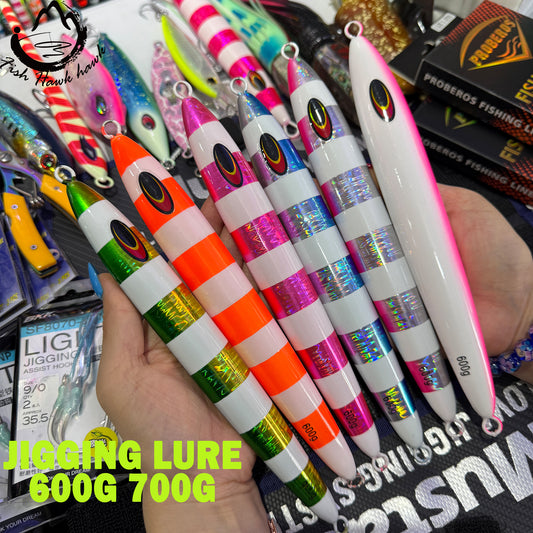 New Wholesale Sausage Butterfly Flat Side Jigging Lure Slow Pitch Jig for Saltwater Fishing 600g 700g