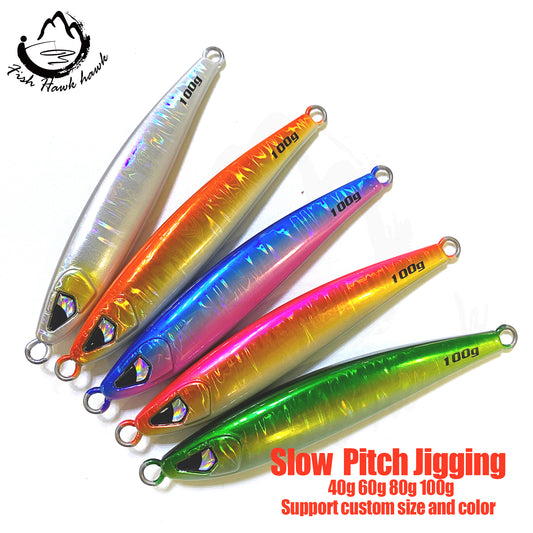 海#37 Slow/Speed Pitch Jigs Bait 40g 60g 80g 100g