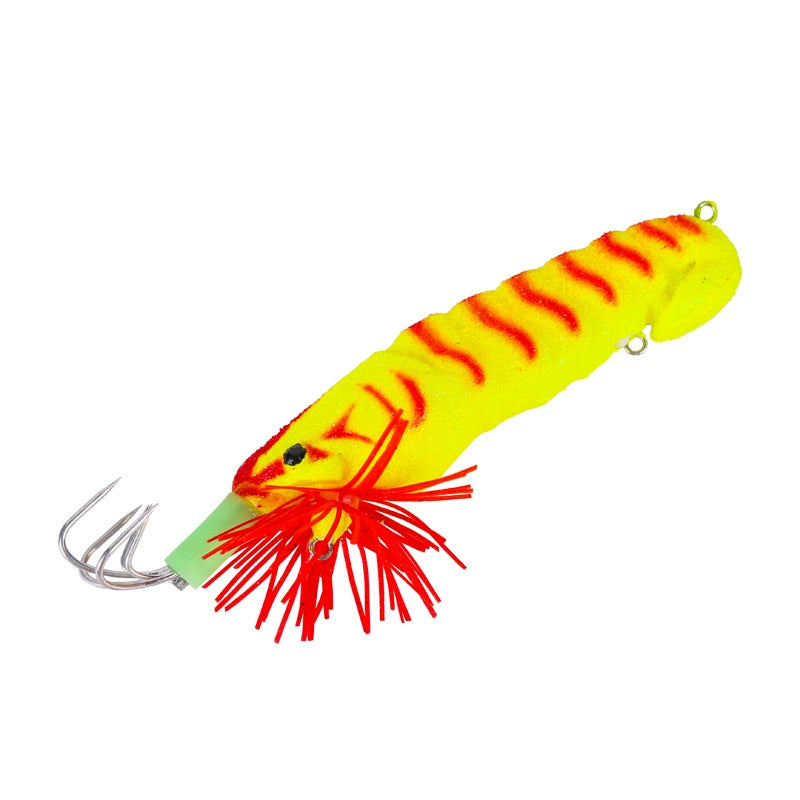 New Squid Hook  #3.5 /21g Rapid inkiSng Artificial Luminous Squid Jigging Bait Wood Shrimp Hooks for Saltwater Tackle Fishing Lure