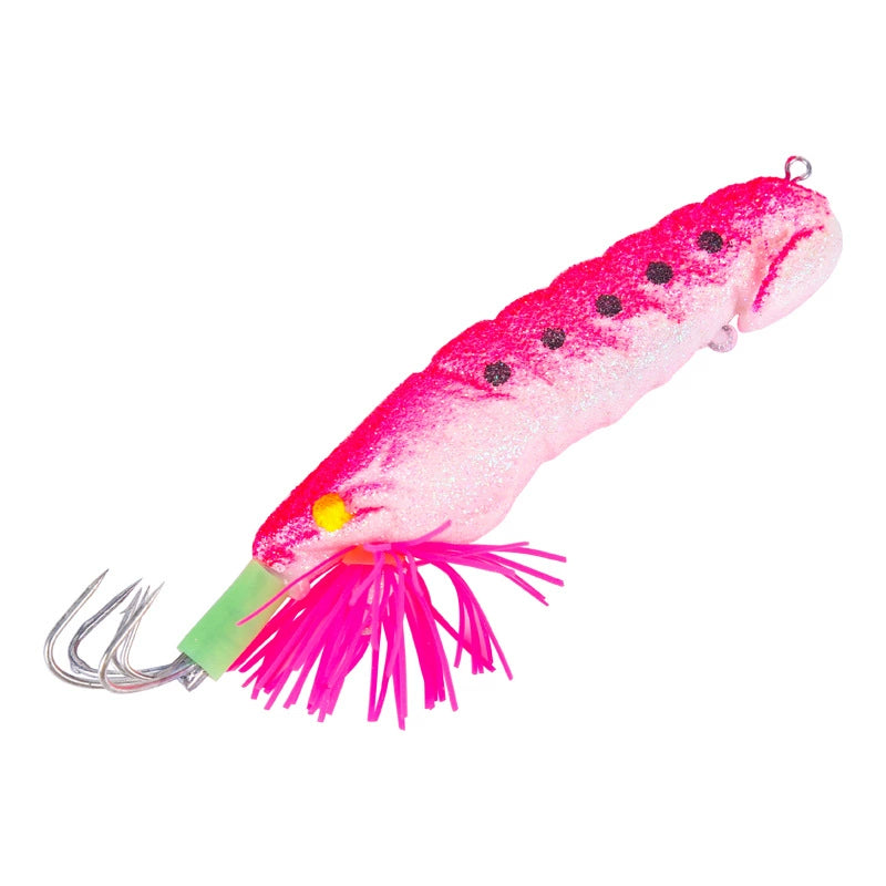 New Squid Hook  #3.5 /21g Rapid inkiSng Artificial Luminous Squid Jigging Bait Wood Shrimp Hooks for Saltwater Tackle Fishing Lure