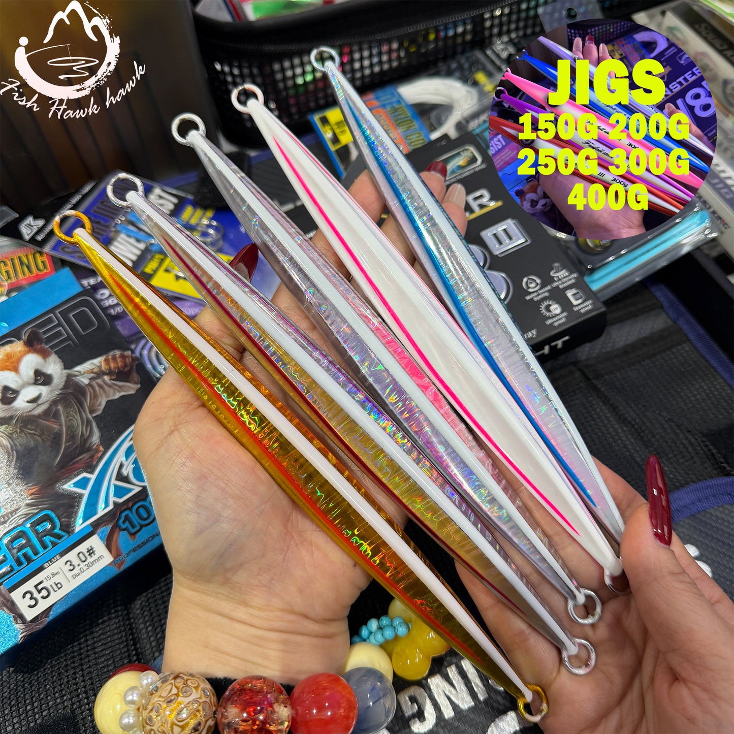 150g 200g 250g 300g 400g Metal Jigging Lure Slow Pitch Jigs Multi Sizes with Multiple Colors – Deep Sea Saltwater Jigs for Tuna & Yellowtail jigs lure