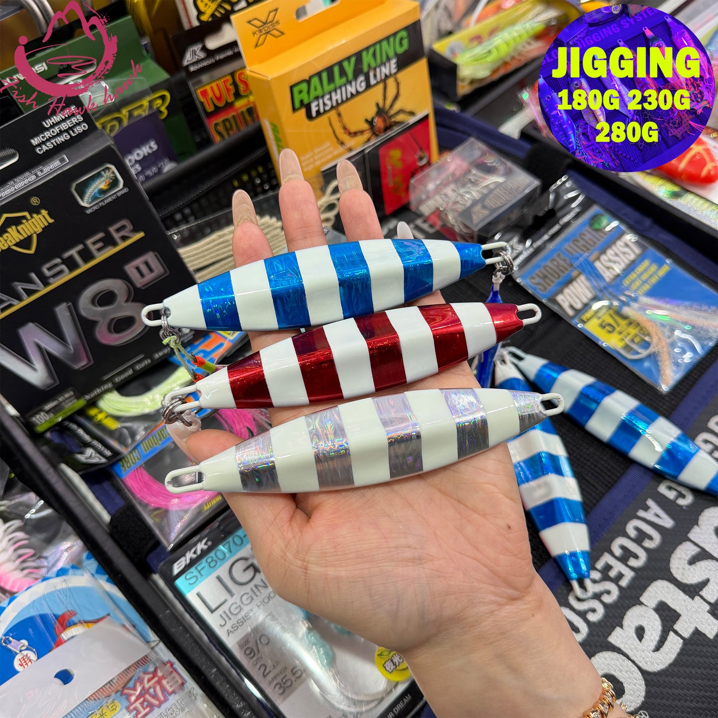 #27 Glow Slow Pitch Metal Jigging Jigs Lure 180g 230g 280g