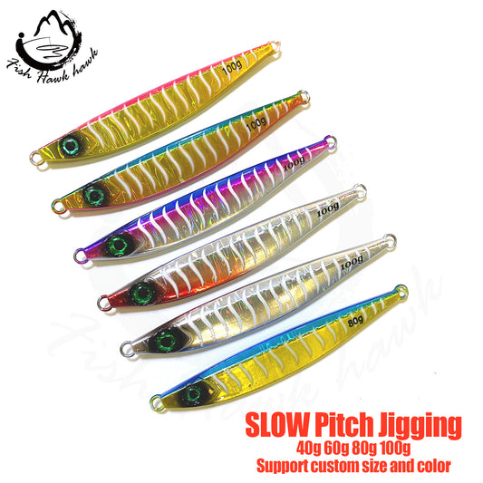 海#54 Slow/Speed Pitch Jigs Bait 40g 60g 80g 100g