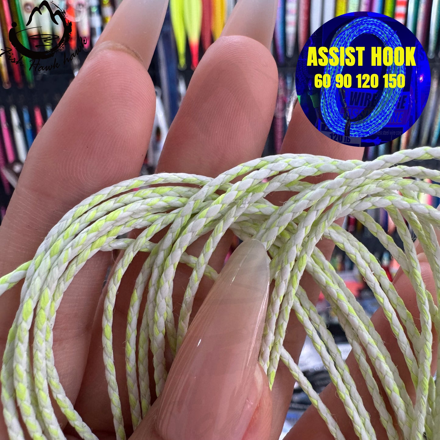 #48 Assist Hook 60lb(4m)  90lb(4m) 120lb(3.5m) 150lb(3m)