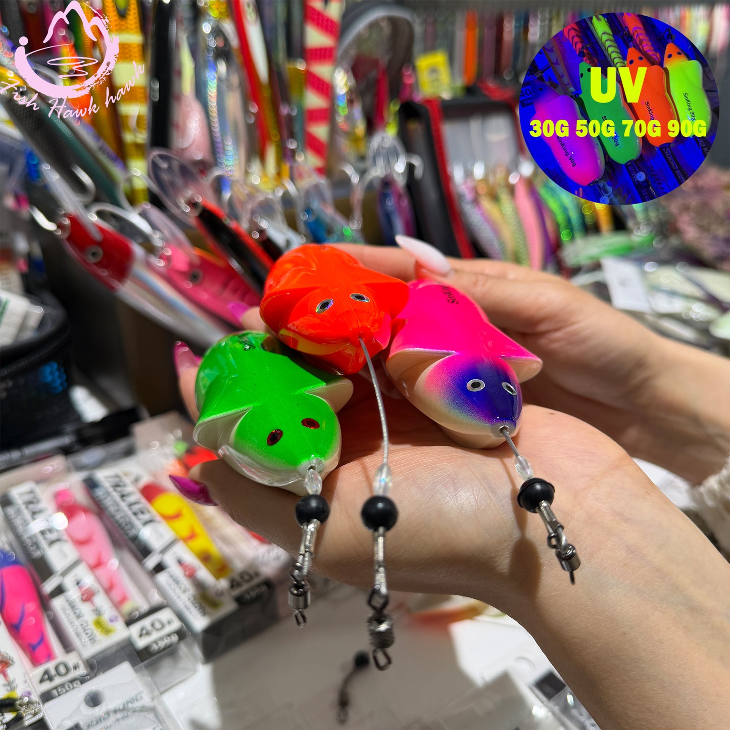 New 30g 50g 70g 90g Premium Big Game Trolling Lure Saltwater Metal Head/Skirted Offshore Kit for Tuna Marlin Mahi Wahoo jigs