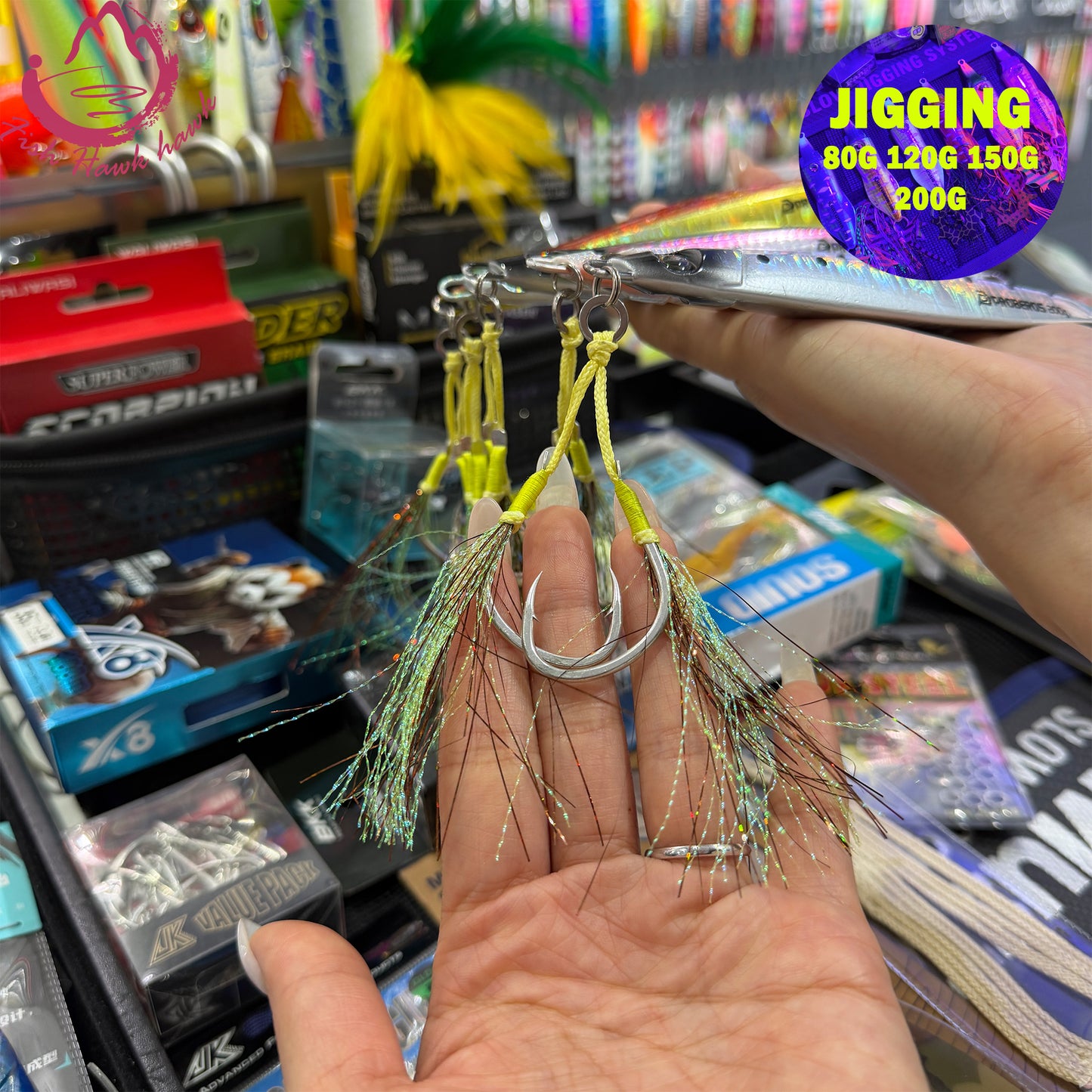 #1 Glow Slow Pitch Metal Jigging Jigs Lure 80g 120g 150g 200g