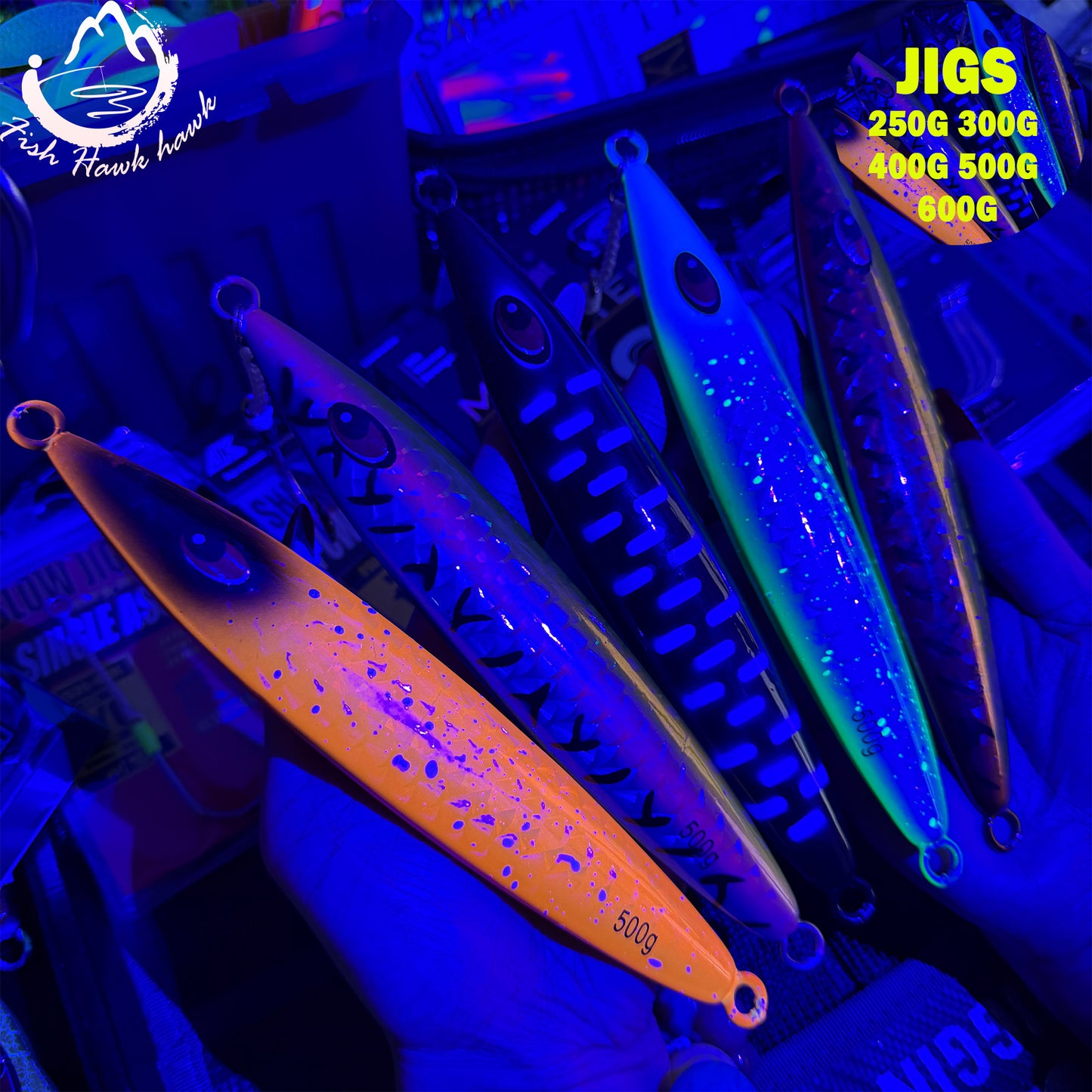 250g 300g 400g 500g 600g Slow Pitch Jigging Metal Jigs Saltwater Lure Multi Size Multi Color – Offshore Jigging Lures for Tuna, Snapper & Grouper jigs lure