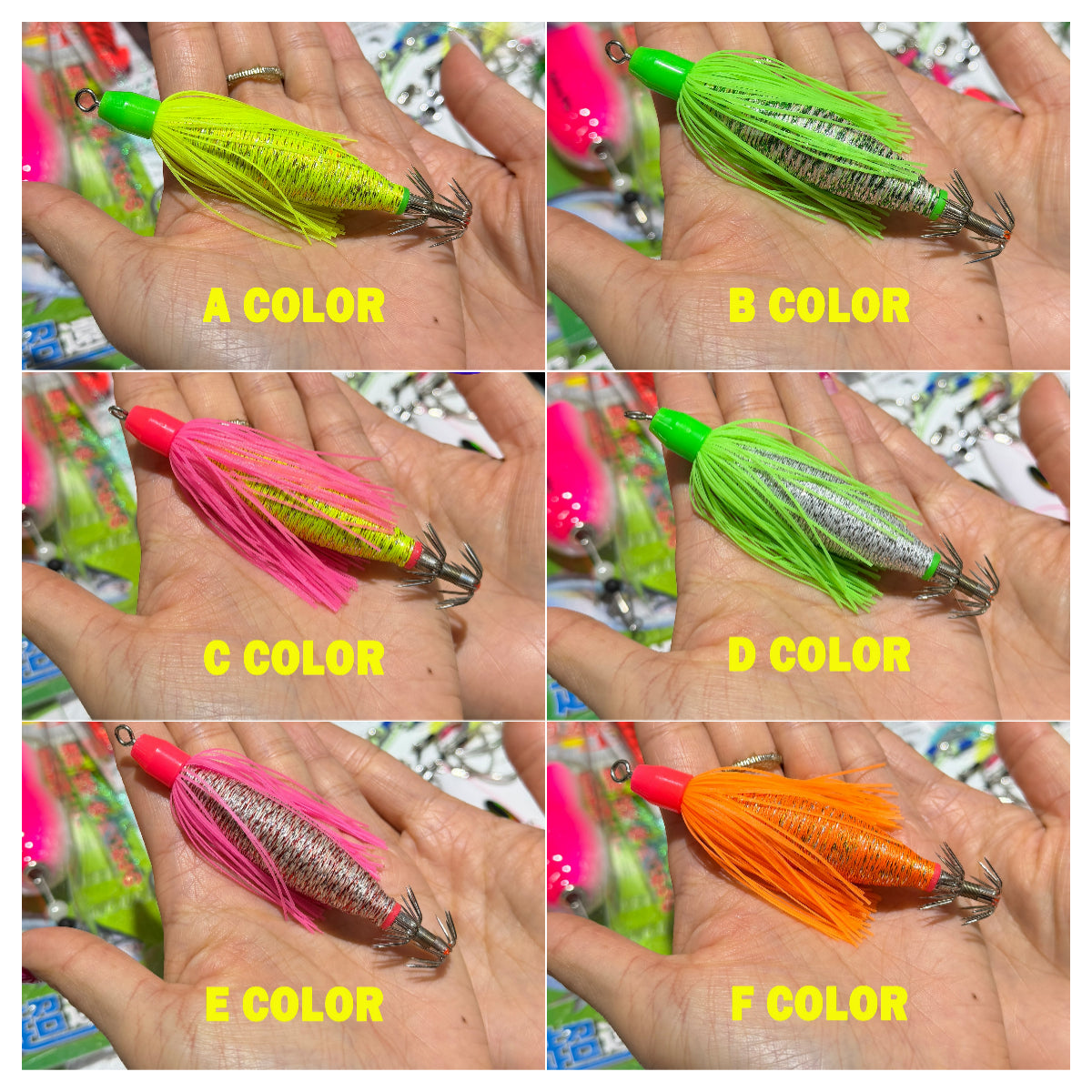 New 12g 106mm ABS PVC Midwater Night Glow UV Squid Jigs Premium Fishing Lures Squid Cuttlefish Octopus UV Glow High Visibility Squid hook
