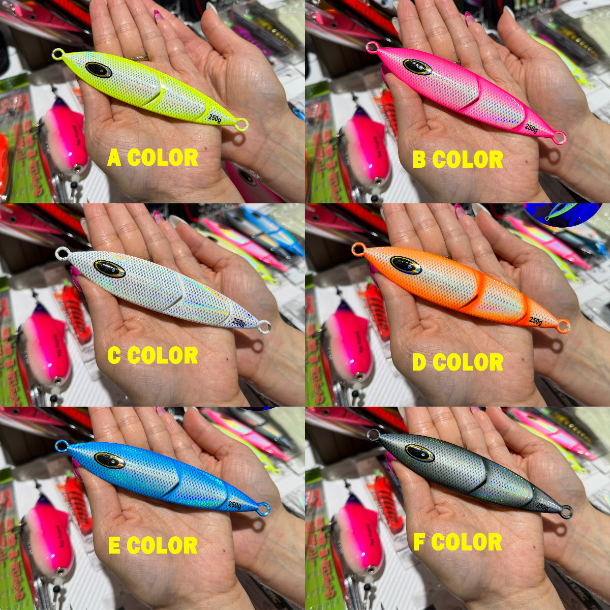 New Premium Metal Slow Pitch Jigs Fishing Lure Flat Fall Flutter Action 80g 100g 120g 150g 200g 250g Saltwater Deep Sea Assist Hook for Tuna & Kingfish