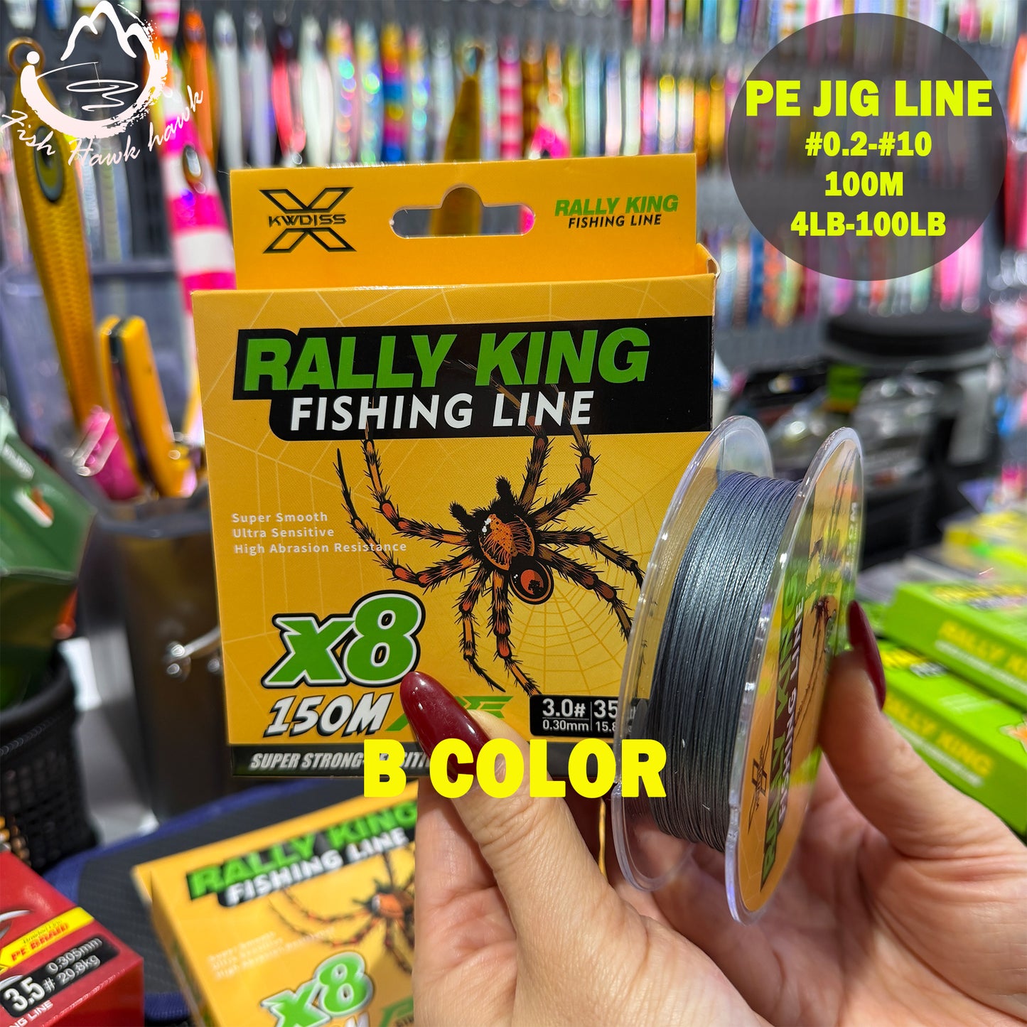 PE Fishing Line for Jigging Lure – Braided Line for Slow Pitch Jigging  #0.2-#10 100m  4lb-100lb Saltwater Offshore Fishing jigs lure