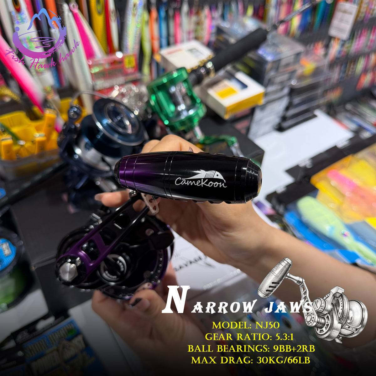 Slow Pitch Jigging Fishing Reel 50N
