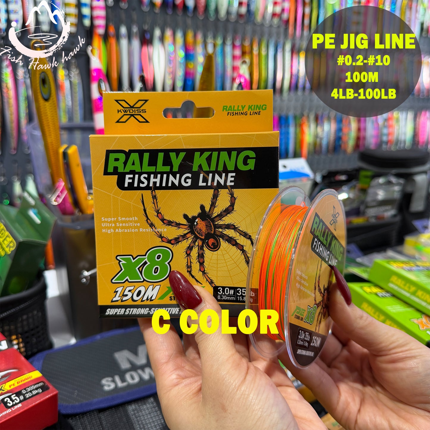 PE Fishing Line for Jigging Lure – Braided Line for Slow Pitch Jigging  #0.2-#10 100m  4lb-100lb Saltwater Offshore Fishing jigs lure