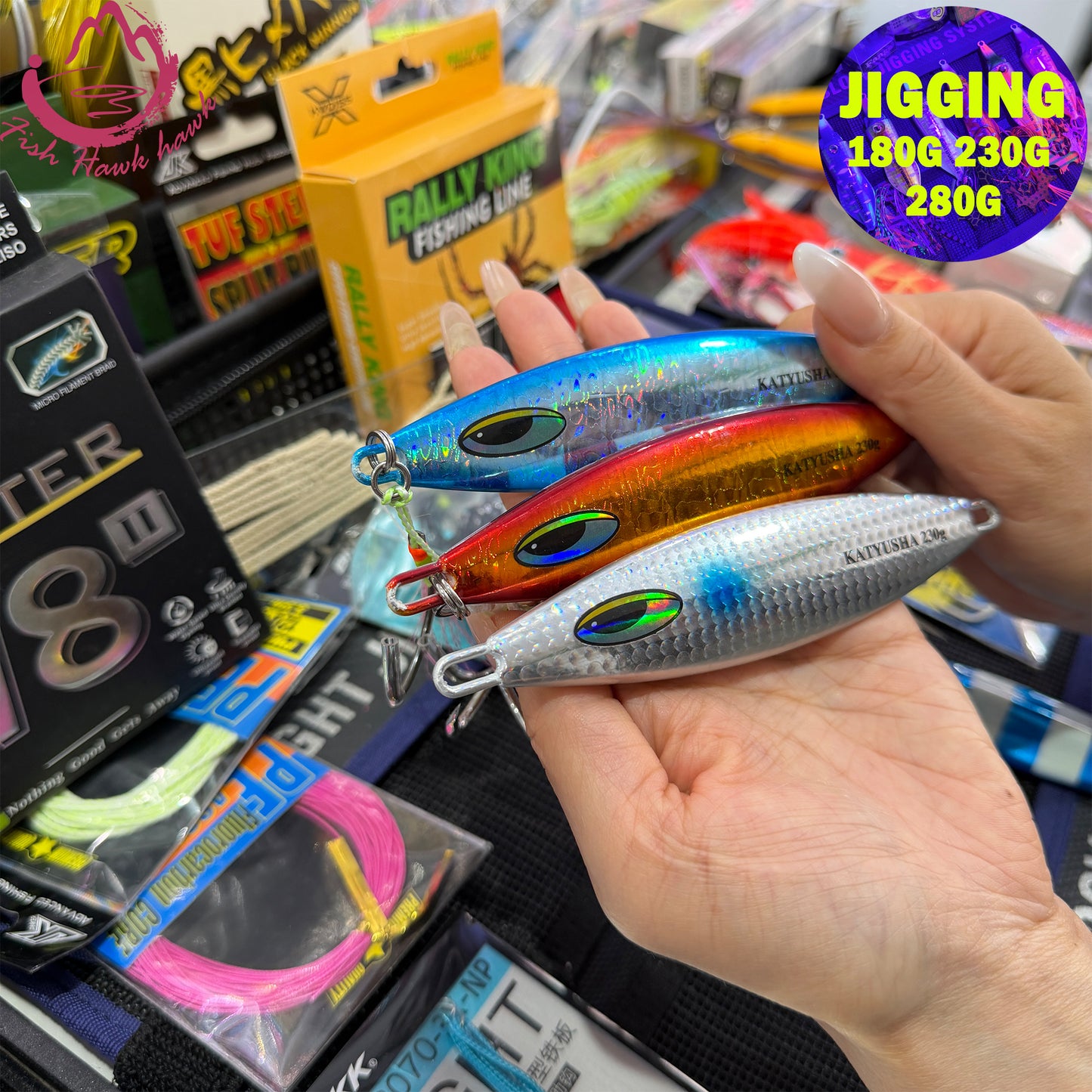 #27 Glow Slow Pitch Metal Jigging Jigs Lure 180g 230g 280g