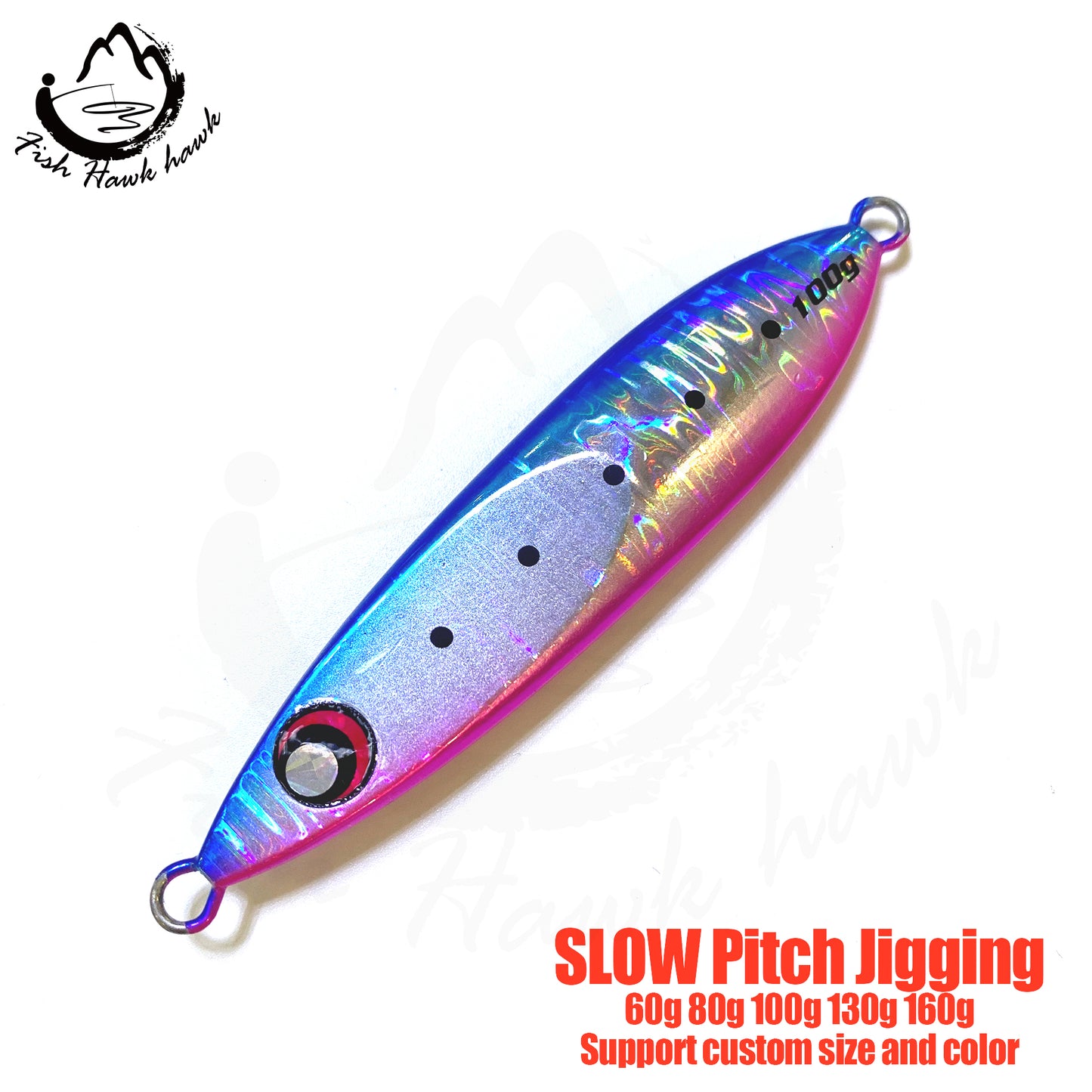 骏#83 Slow Pitch Jigs Bait 60g 80g 100g 130g 160g