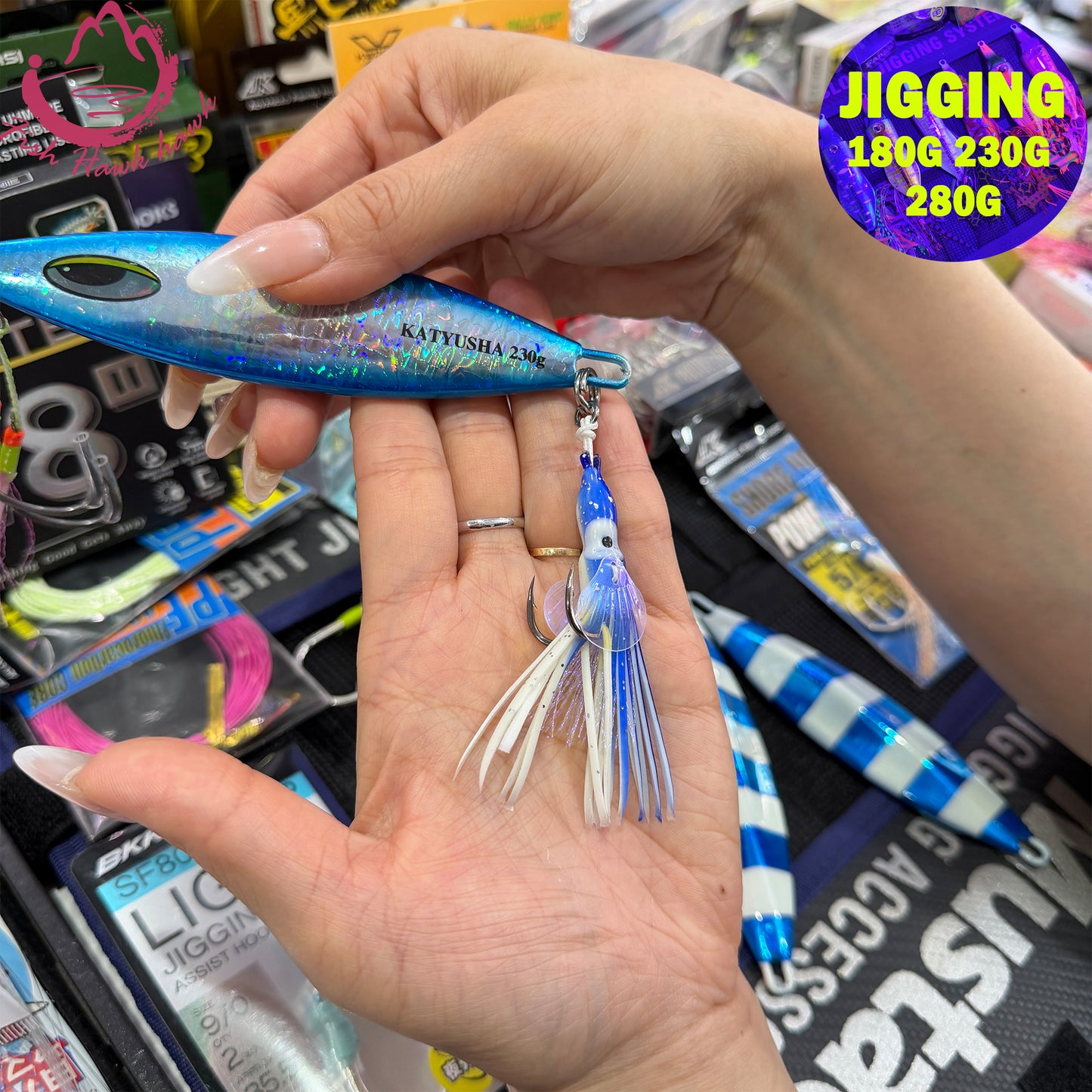 #27 Glow Slow Pitch Metal Jigging Jigs Lure 180g 230g 280g