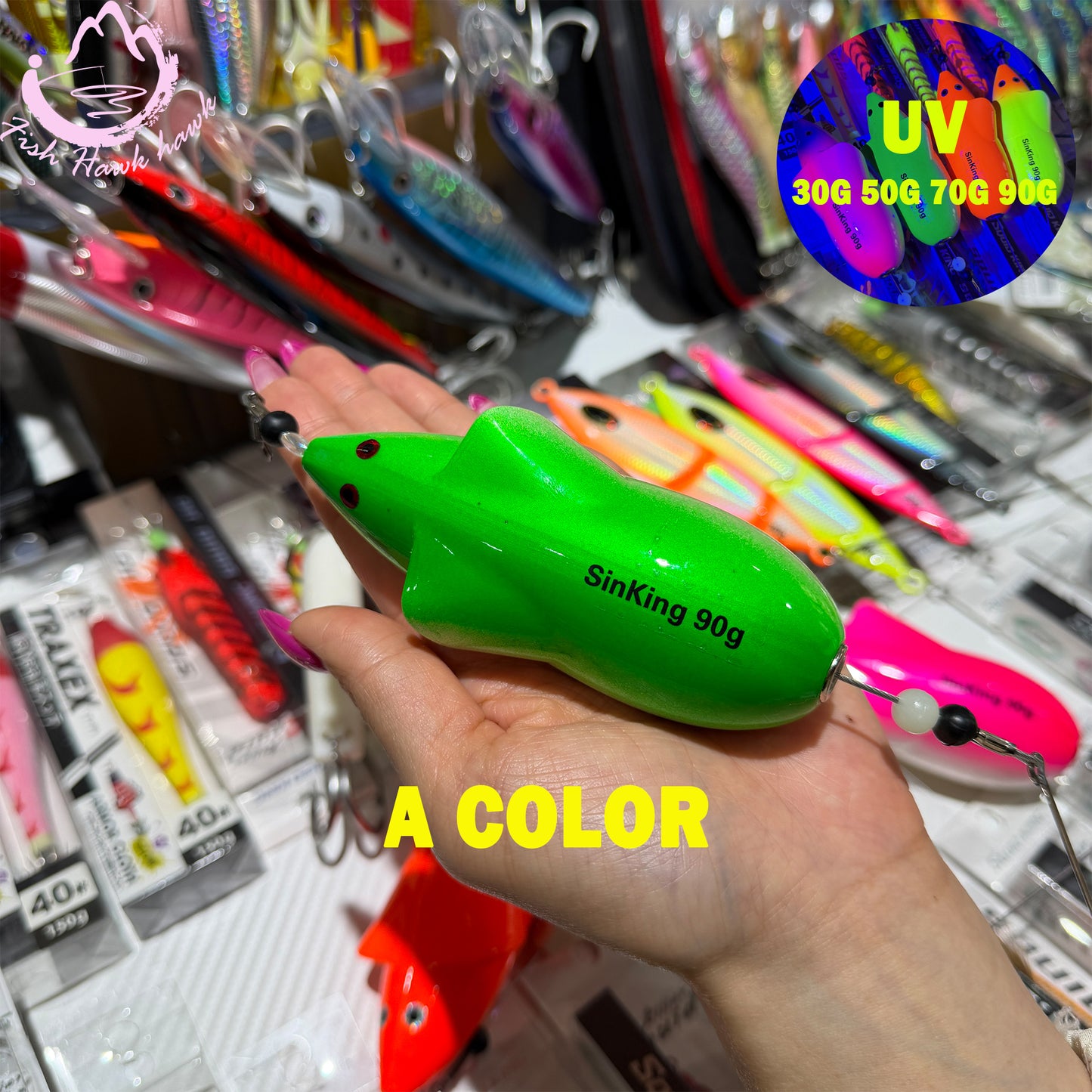 New 30g 50g 70g 90g Premium Big Game Trolling Lure Saltwater Metal Head/Skirted Offshore Kit for Tuna Marlin Mahi Wahoo jigs