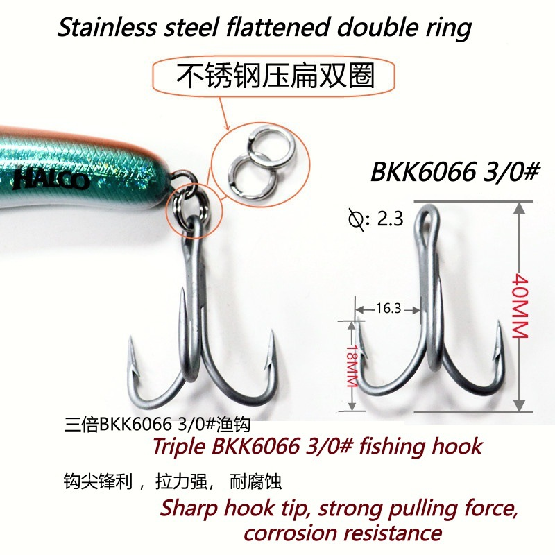 New Saltwater Pencil Bait/Stickbait/Minnow/Topwater/Popper Lure 18cm/48g