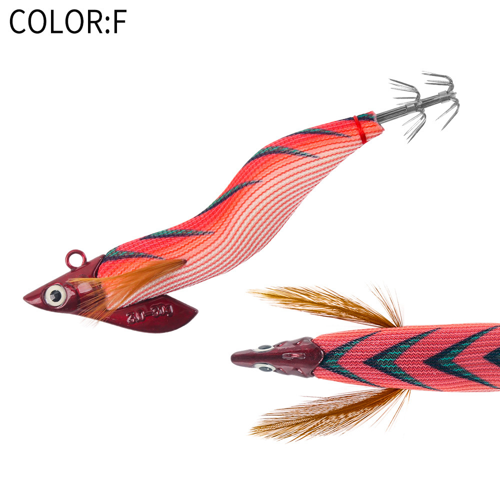New Squid Hook #3.0/30g Rapid inkiSng Artificial Luminous Squid Jigging Bait Wood Shrimp Hooks for Saltwater Tackle Fishing Lure
