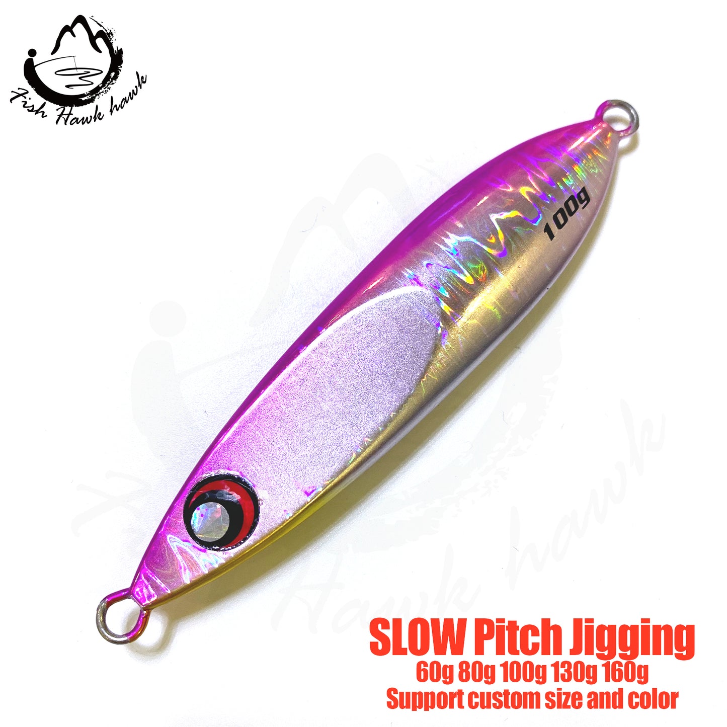 骏#83 Slow Pitch Jigs Bait 60g 80g 100g 130g 160g