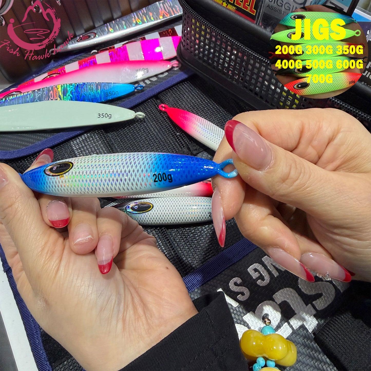 Slow Pitch Jigging Metal Jigs Saltwater Lure 200g 300g 350g 400g 500g 600g 6 Colors – Deep Sea Offshore Jigs for Tuna, Snapper & Grouper jigs lure